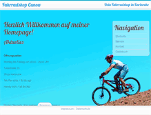 Tablet Screenshot of fahrradshop-cunow.de